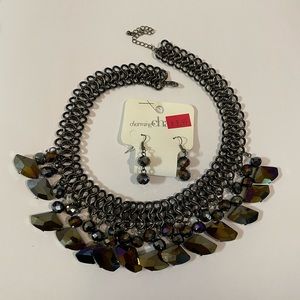 Heavy metal rainbow necklace set